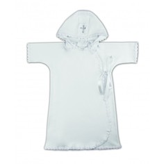 Крестильная одежда Топотушки Крестильная рубашка с запахом и капюшоном