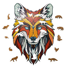 Пазлы Eco Wood Art Деревянный пазл-головоломка Ewa Хитрый Лис Xl 40x28 см коробка-шкатулка