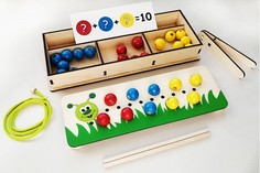Развивающие игрушки Развивающая игрушка Крона Игровой набор Собери гусеницу (35 элементов) Krona