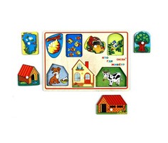 Деревянные игрушки Деревянная игрушка Оксва Доска Сегена Кто где живет