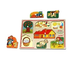 Деревянные игрушки Деревянная игрушка Оксва Доска Сегена Ферма Крестьянское подворье