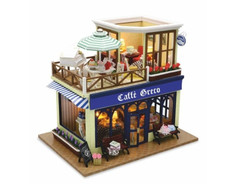 Кукольные домики и мебель Hobby Day Интерьерный конструктор Известные кафе мира Caffe Greco с подсветкой