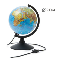 Глобусы Globen Глобус Земли физический 210 мм с подсветкой Классик