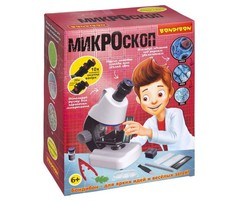 Наборы для опытов и экспериментов Bondibon Набор для опытов Микроскоп с подсветкой и светофильтрами