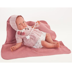 Куклы и одежда для кукол Munecas Antonio Juan Кукла реборн Эмилия в розовом мягконабивная 52 см