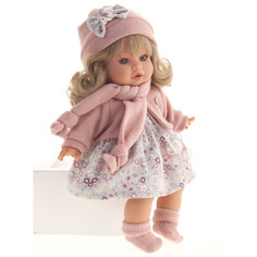 Куклы и одежда для кукол Munecas Antonio Juan Кукла озвученная Марисела в розовом мягконабивная 30 см