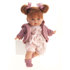 Куклы и одежда для кукол Munecas Antonio Juan Кукла озвученная Оливия в розовом мягконабивная 30 см