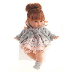 Куклы и одежда для кукол Munecas Antonio Juan Кукла озвученная Ава в сером мягконабивная 30 см