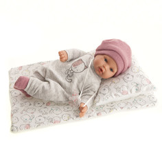 Куклы и одежда для кукол Munecas Antonio Juan Кукла озвученная Памела в сером мягконабивная 27 см