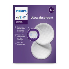 Гигиена для мамы Philips Avent Одноразовые вкладыши для бюстгальтера 24 шт. SCF254/24