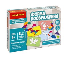 Настольные игры Bondibon Настольная обучающая игра БондиЛогика Форма Воображения 100 заданий