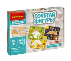 Настольные игры Bondibon Настольная обучающая игра БондиЛогика Сочетай фигуры 20 заданий