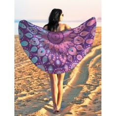 Туризм JoyArty Парео и Пляжный коврик Фиолетовая мандала 150 см 141838