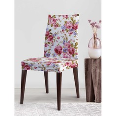 Аксессуары для мебели JoyArty Декоративный велюровый чехол на стул со спинкой Изобилие цветов