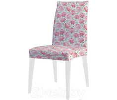 Аксессуары для мебели JoyArty Декоративный чехол на стул Розовый цветочный узор со спинкой велюровый
