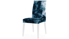 Аксессуары для мебели JoyArty Декоративный чехол на стул Густой дым со спинкой велюровый