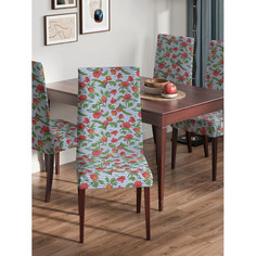 Аксессуары для мебели JoyArty Декоративный чехол на стул со спинкой Небольшие алые цветы