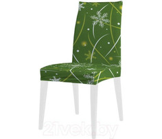 Аксессуары для мебели JoyArty Декоративный чехол на стул Приятные снежинки со спинкой велюровый