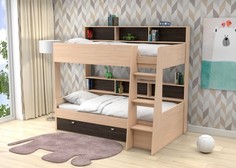 Кровати для подростков Подростковая кровать Белый Слон plus Golden Kids 1 двухъярусная (дуб молочный)