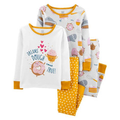 Домашняя одежда Carters Пижама для девочки с пирожными (4 предмета) 2M693310