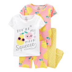 Домашняя одежда Carters Пижама для девочки с грушами (4 предмета)