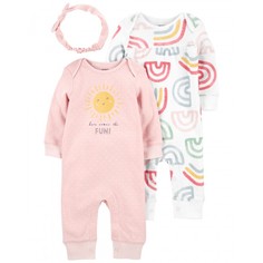 Боди, песочники, комбинезоны Carters Набор комбинезонов для девочки 2 шт.