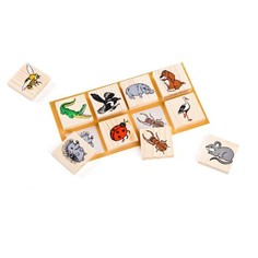 Деревянные игрушки Деревянная игрушка Томик Лото Животный мир 48 шт.