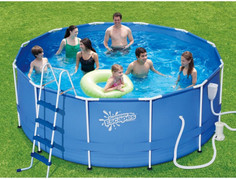 Бассейны Бассейн Polygroup Каркасный бассейн Summer Escapes с фильтром и лестницей 396х132 см 13785 л