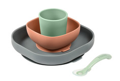 Посуда Beaba Набор посуды (2 тарелки, стакан, ложка) Silicone Meal Set