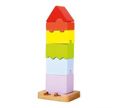 Деревянные игрушки Деревянная игрушка Bino Цветная башня