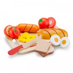 Деревянные игрушки Деревянная игрушка New Cassic Toys Игровой набор продуктов завтрак