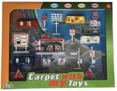 Машины Fun Toy Набор дорожный с игровым ковриком