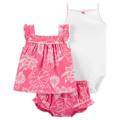 Комплекты детской одежды Carters Комплект для девочки (боди, шорты и туника)