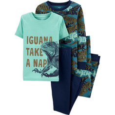 Домашняя одежда Carters Пижама для мальчика с игуанами (4 предмета) 3I556310