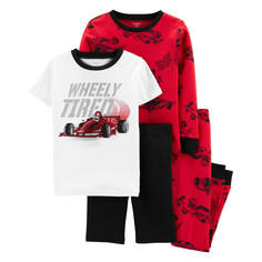 Домашняя одежда Carters Пижама для мальчика с гоночными машинами (4 предмета)