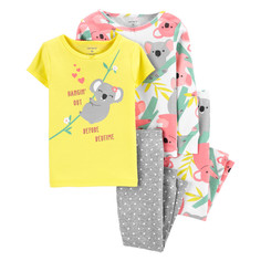 Домашняя одежда Carters Пижама для девочки с коалами (4 предмета) 1I554710/2I554710