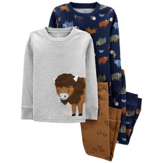 Домашняя одежда Carters Пижама для мальчика с быками (4 предмета)