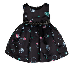 Платья и сарафаны Gulliver Baby Нарядное платье с орнаментом для девочки Изумруд 219GPGBC2502