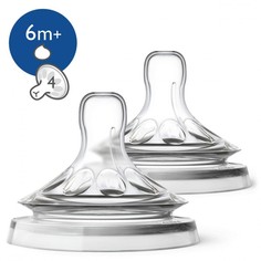 Соски Соска Philips Avent силиконовая Natural для густых жидкостей с 6 мес. 2 шт. SCF046/27