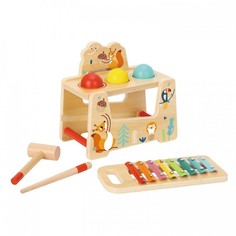 Деревянные игрушки Деревянная игрушка Tooky Toy Забивалка Лес