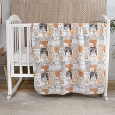 Пледы Плед Baby Nice (ОТК) Micro Flannel Котики 118х100 см