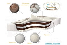 Матрасы Матрас Babysleep премиум класса Solare Cotton 140х70