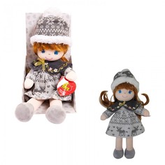 Куклы и одежда для кукол ABtoys Кукла в серой шапочке и фетровом платье 36 см
