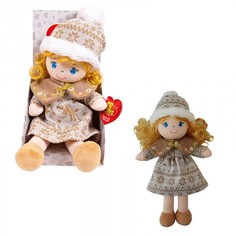 Куклы и одежда для кукол ABtoys Кукла в бежевой шапочке и фетровом платье 36 см