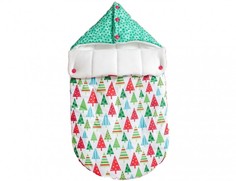 Конверты для новорожденных JUNTOSmama Зимний конверт для новорожденного Елки