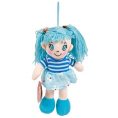 Куклы и одежда для кукол ABtoys Кукла с голубыми волосами в голубом платье 20 см