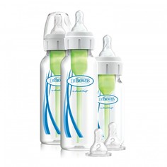 Бутылочки Бутылочка Dr.Browns Набор антиколиковых бутылочек с узким горлышком 3 шт. 2x250 мл, 1x120 мл