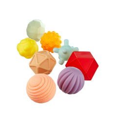 Игрушки для ванны Donty-Tonty Набор мягких тактильных мячиков 8 шт.
