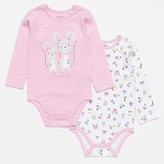 Боди, песочники, комбинезоны Artie Боди для девочек Basic Babywear Мышки 2ABd-609d 2 шт.