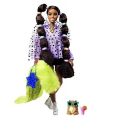 Куклы и одежда для кукол Barbie Кукла Экстра с переплетенными резинками хвостиками